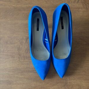 Forever 21 Blue Suede Heels